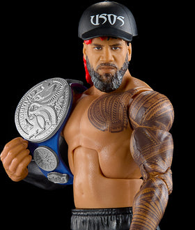 Mattel WWE Jimmy Uso Top Picks Elite figure TrueFX detailing enhances lifelike look for display
