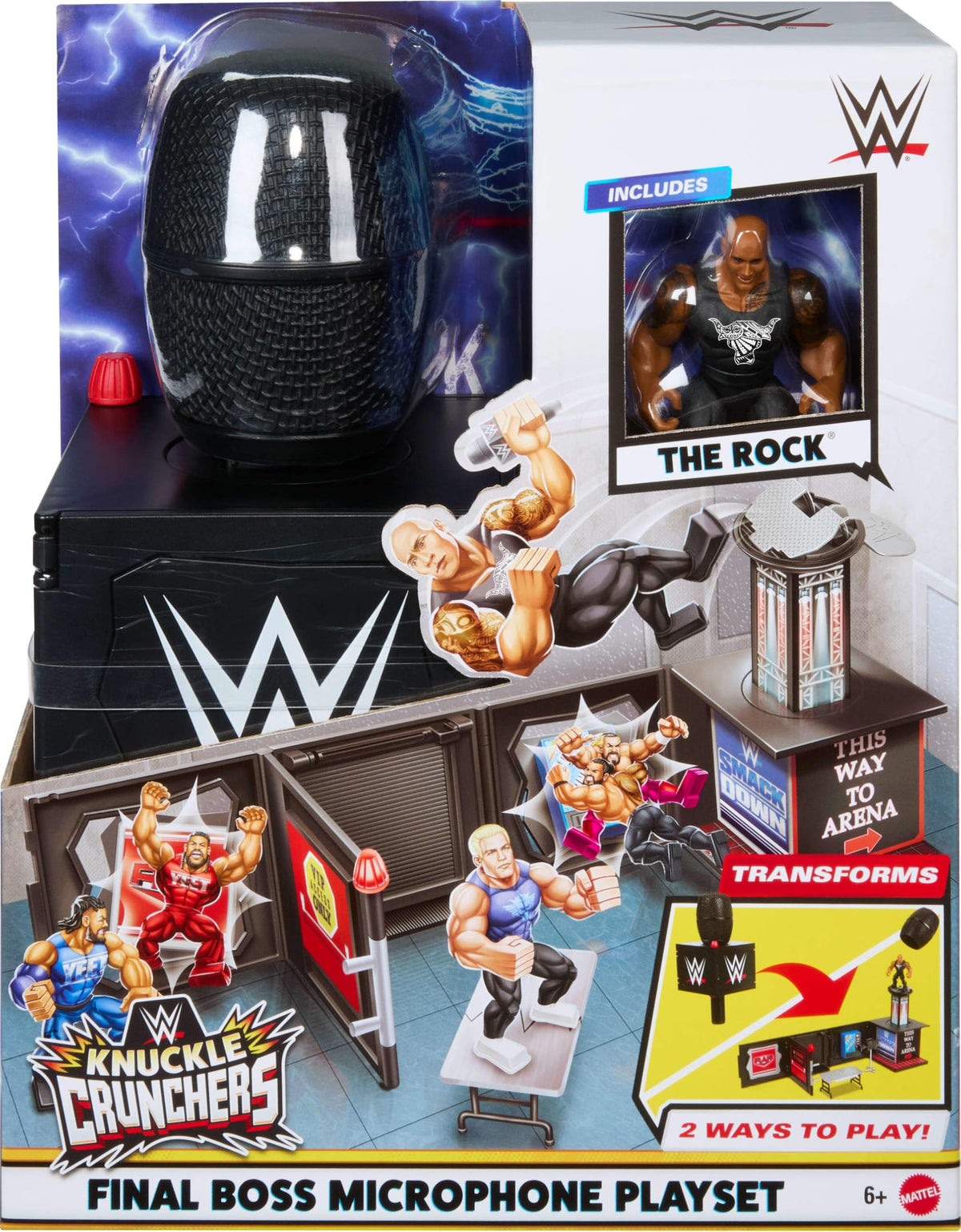 Mattel WWE Knuckle Crunchers accessories pack expands play options.