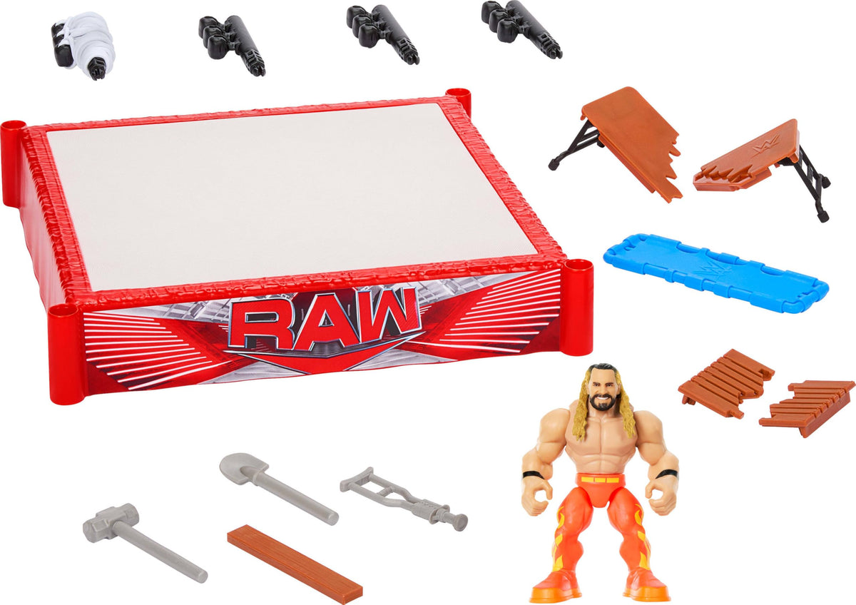 Mattel WWE Knuckle Crunchers Flex Mat Technology enhances high-energy play experiences.