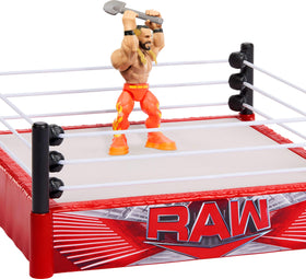 A dynamic action scene featuring Mattel Knuckle Crunchers Rebound Ring highlights ring launches.