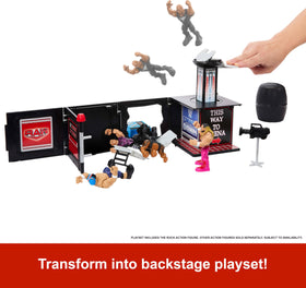 Mattel WWE The Rock figure 3.25-inch with poseable joints for dynamic poses.