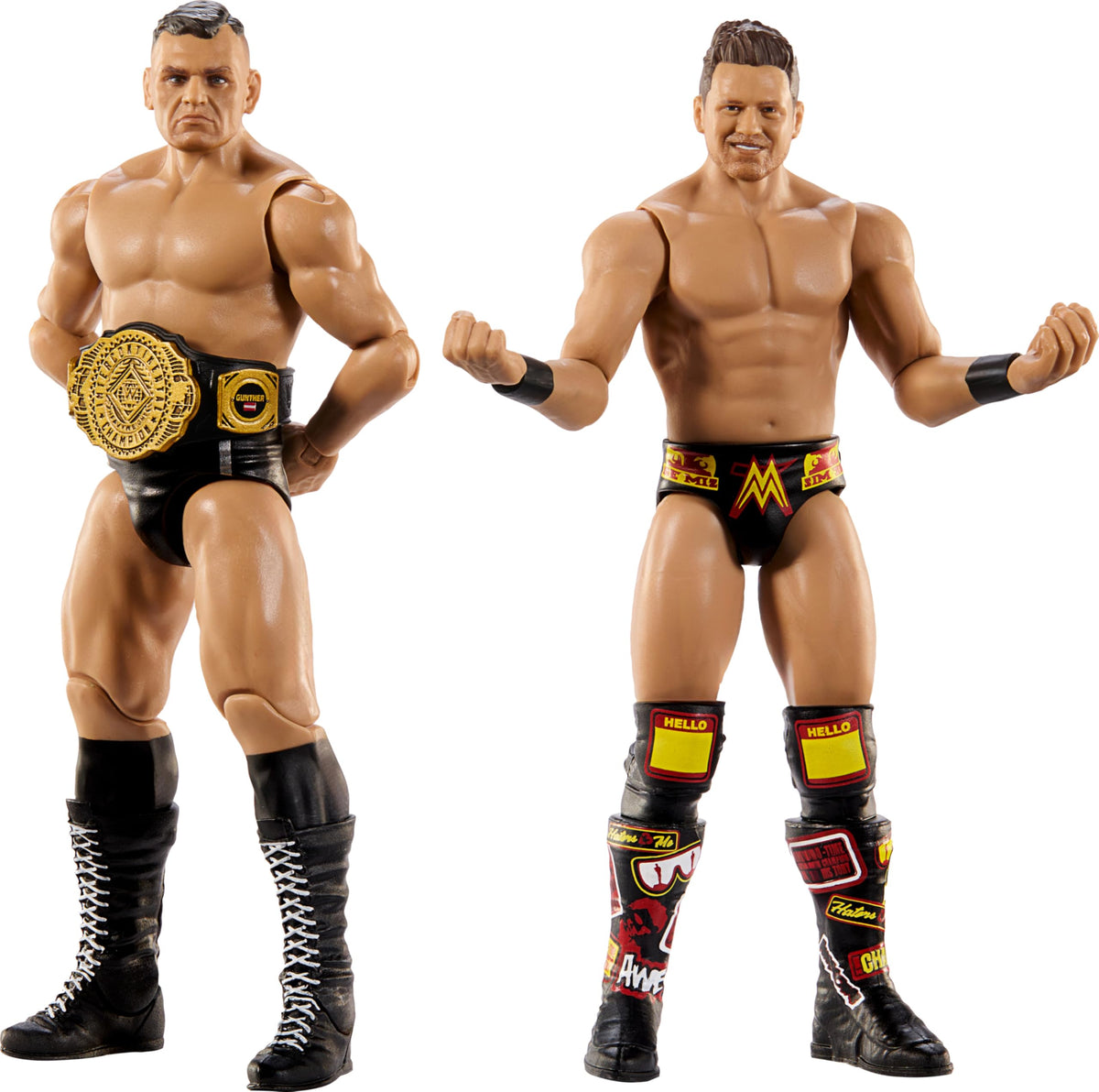 Mattel WWE Main Event 2-pack figures with 10-point articulation for signature moves.
