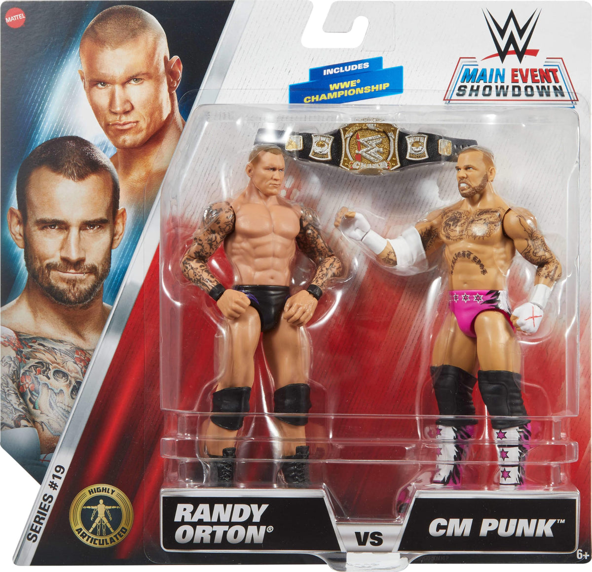 Mattel WWE CM Punk figure posed for dynamic action and posing options