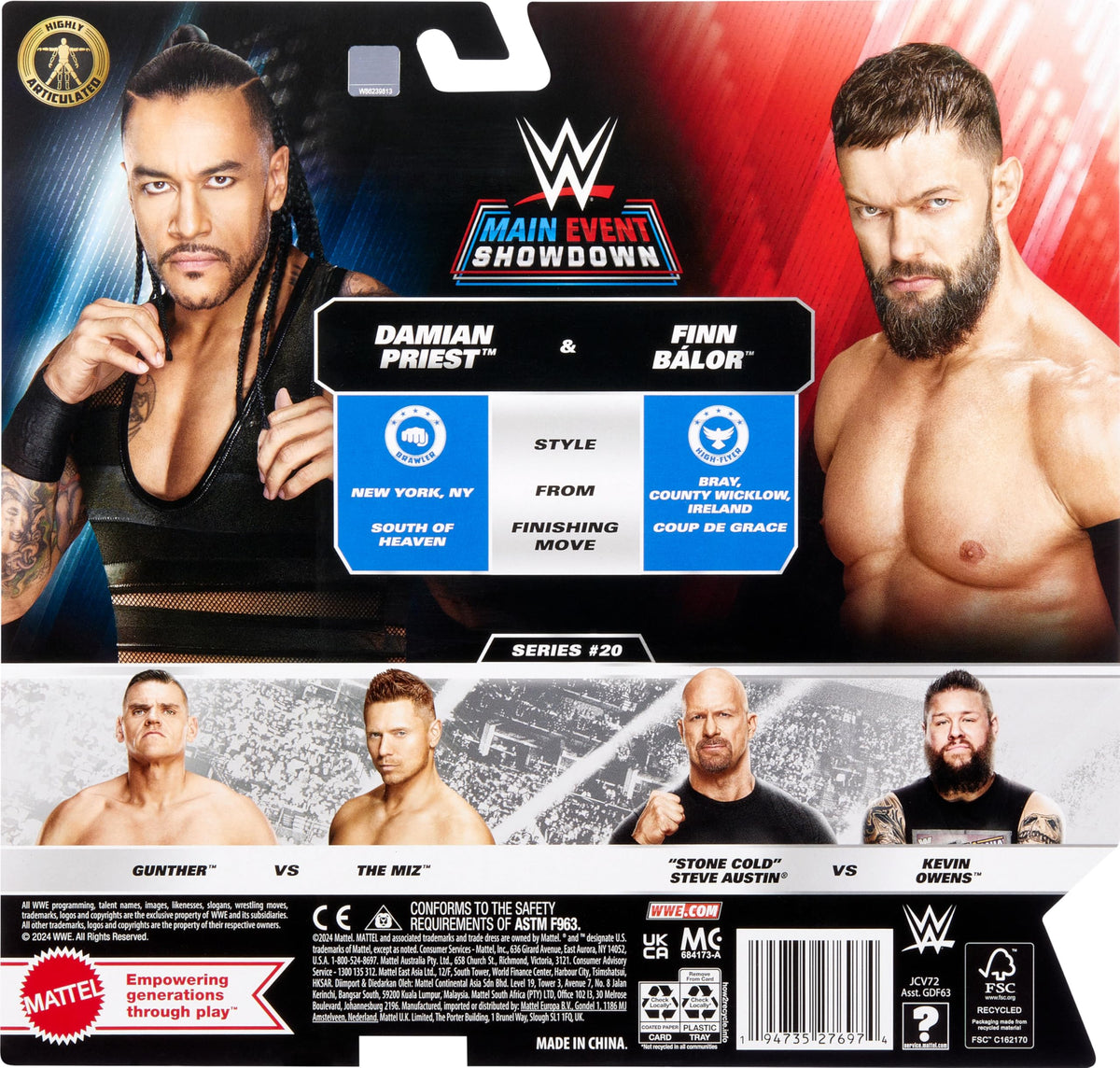 Mattel WWE Main Event packaging and display option for collectors.