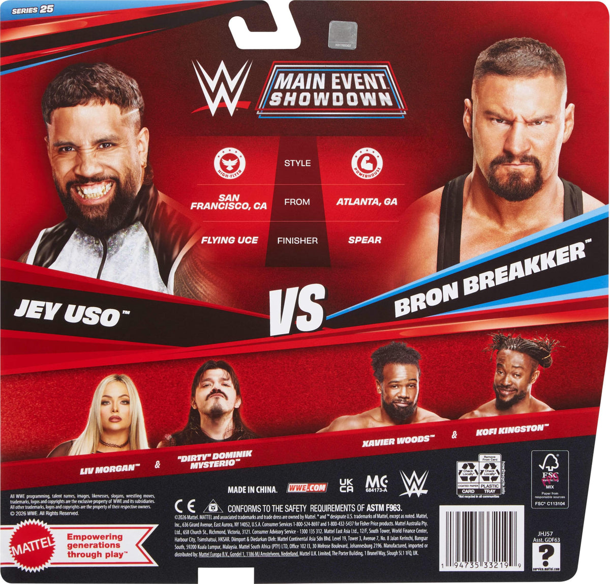 Mattel WWE Main Event Showdown six inch scale poseability supports dramatic in hand play
