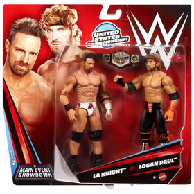 Mattel WWE Main Event Showdown two-pack ready for shelf display
