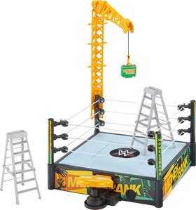 Mattel WWE Money in the Bank ring playset front view enables ladder-based excitement.