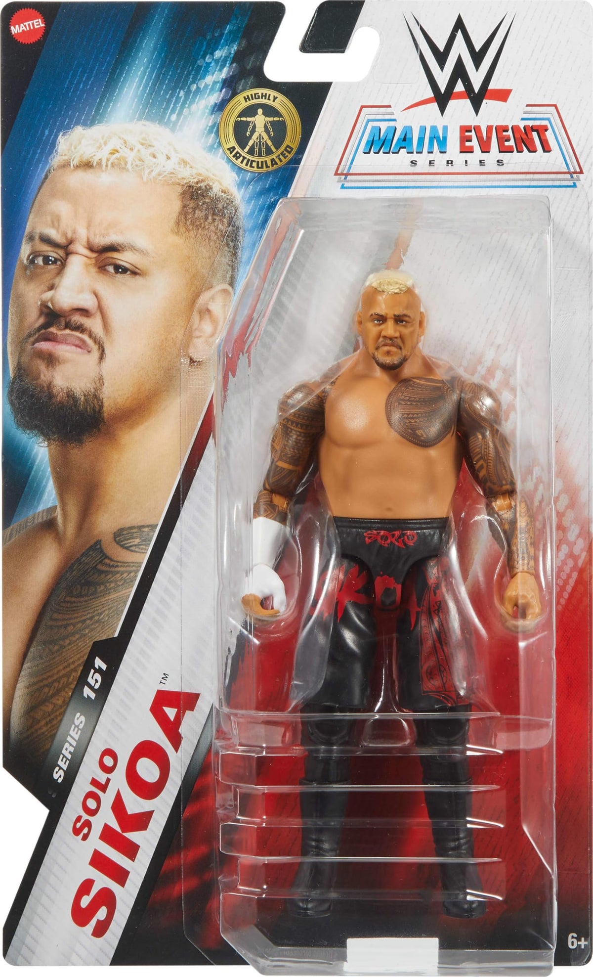 Mattel WWE Solo Sikoa figure articulation pose options for dynamic action