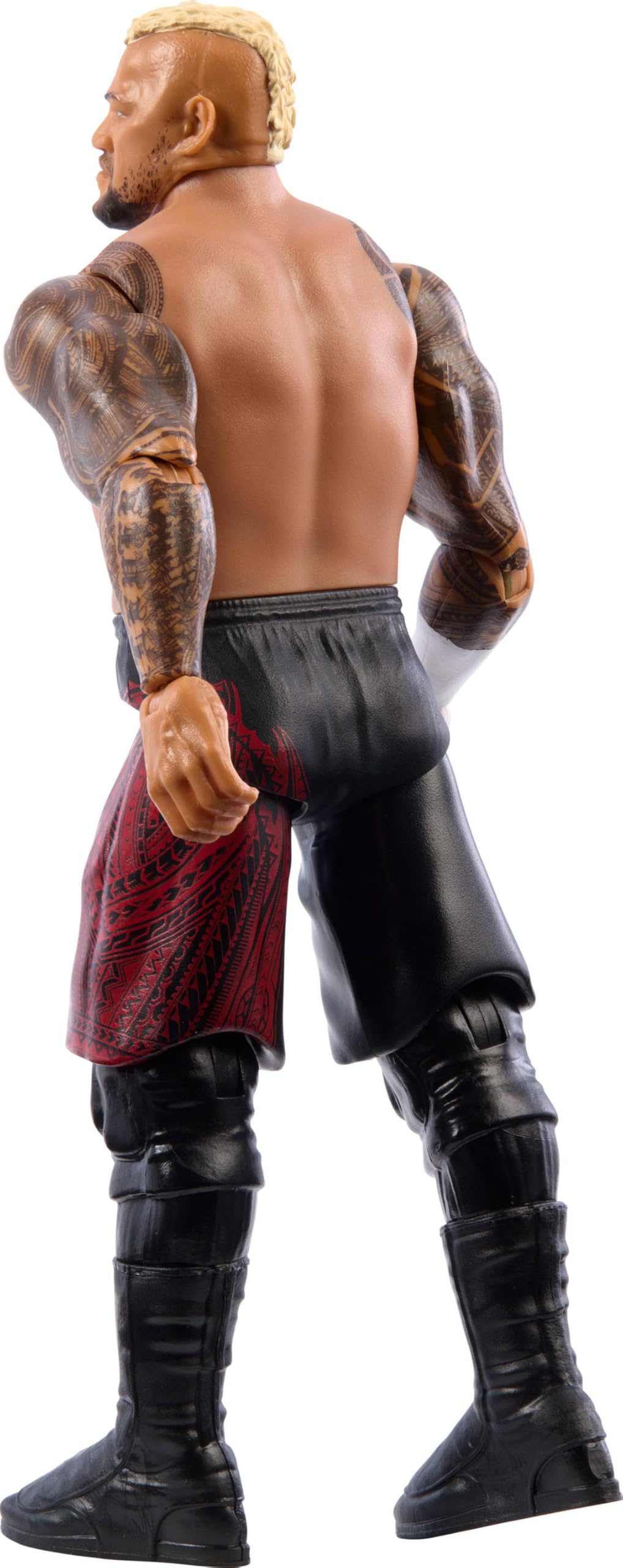 Mattel WWE Solo Sikoa figure on shelf for collectors display