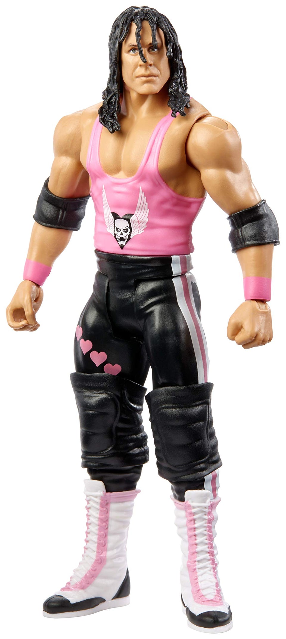 Mattel Bret Hart 6-inch figure posed for dynamic display and storytelling.