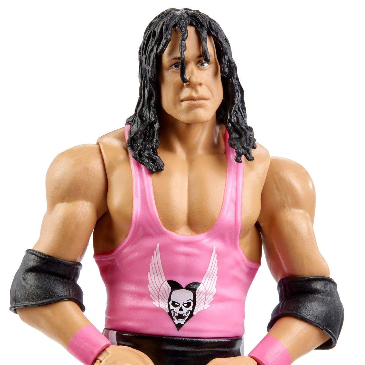Mattel Bret Hart figure shows articulation for versatile posing and action scenes.