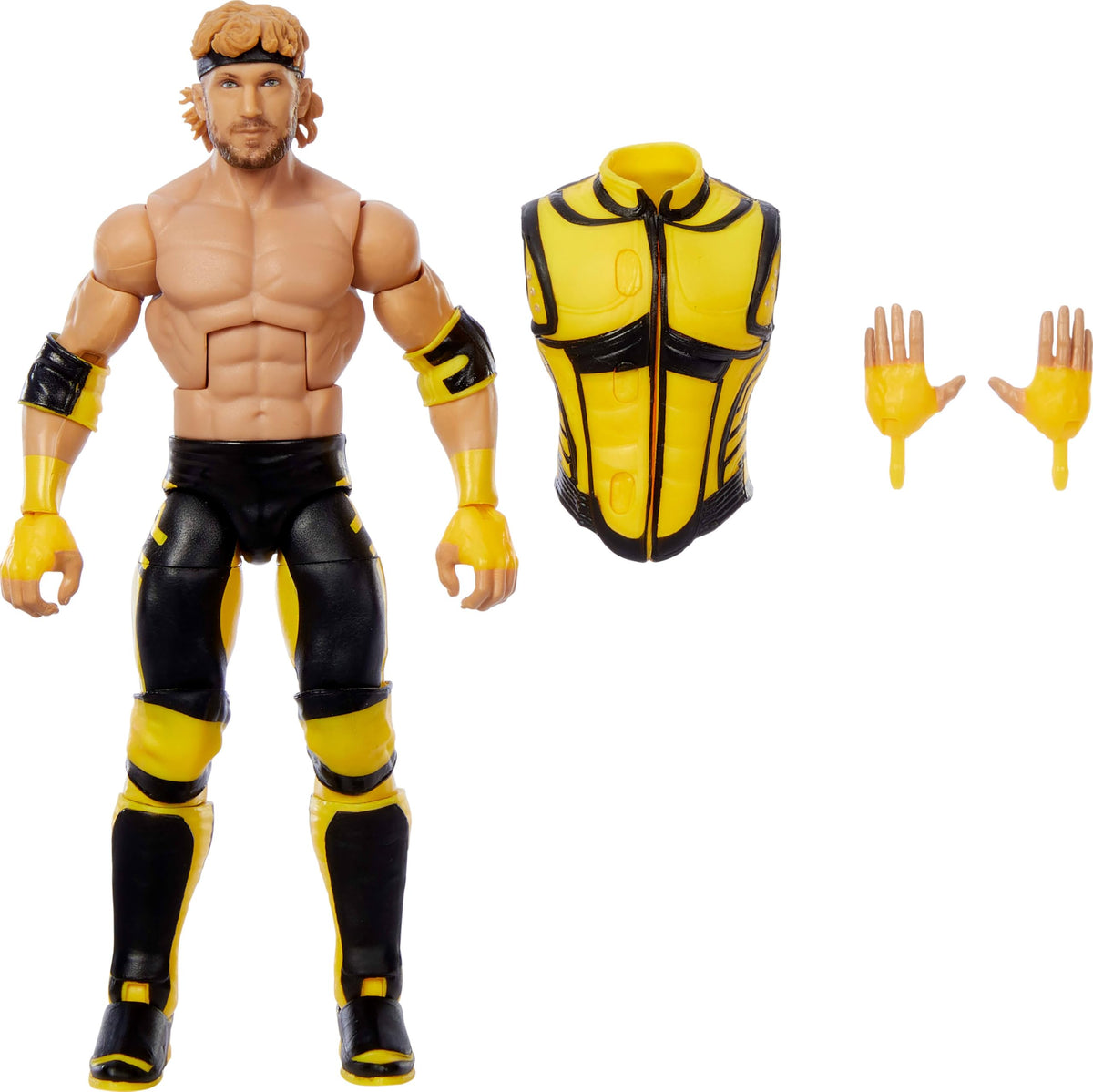 Mattel WWE Top Picks Logan Paul 6-inch figure front view showcases authentic detailing for display.