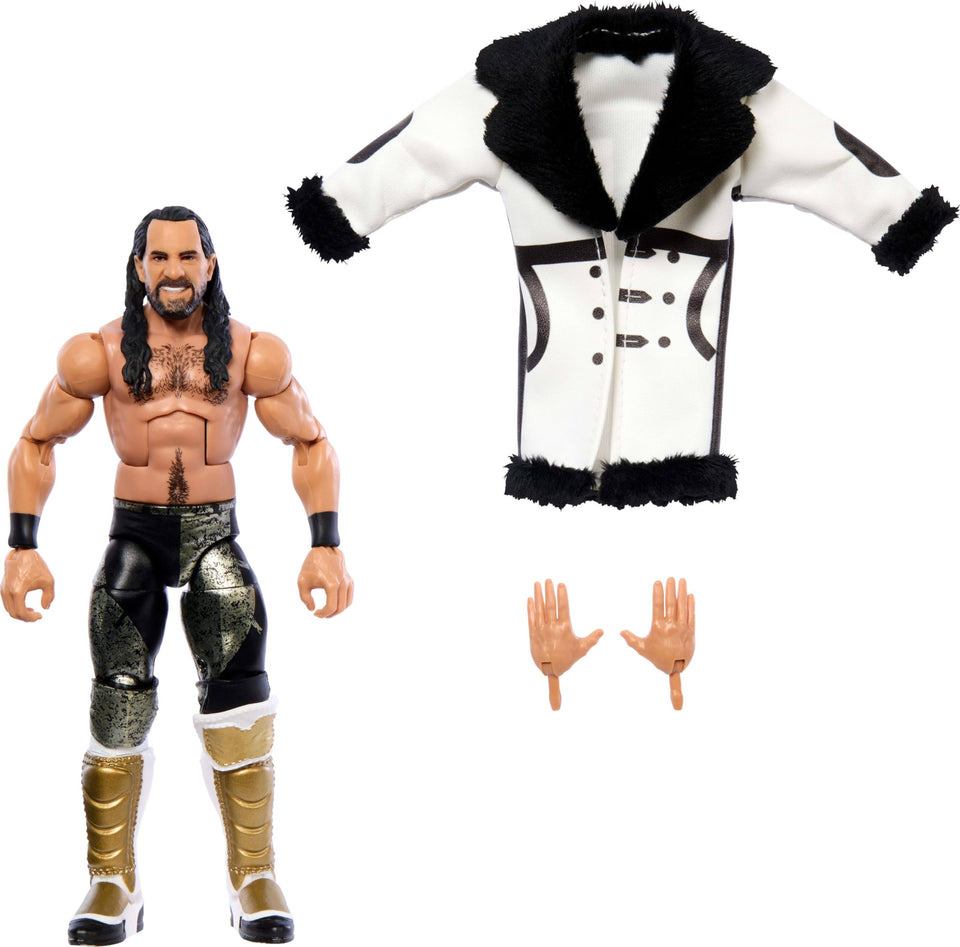 Mattel WWE Top Picks Seth Rollins figure with poseable articulation for dynamic display.