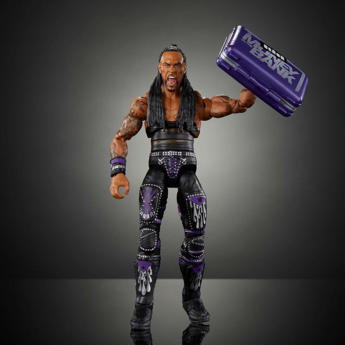 Mattel WWE Ultimate Edition Damian Priest action figure with multiple articulation points for dynamic posing.