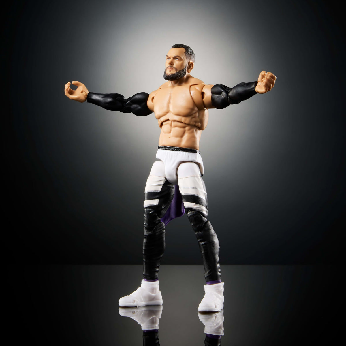 Mattel Finn Balor TrueFX facial design for lifelike look.