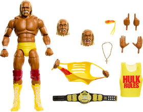 Mattel WWE Hulk Hogan Ultimate Edition figure front view for display and posing.