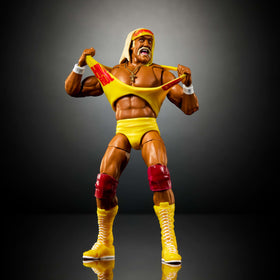 Mattel WWE Hulk Hogan Ultimate Edition figure highlighting TrueFX facial detail for realism.