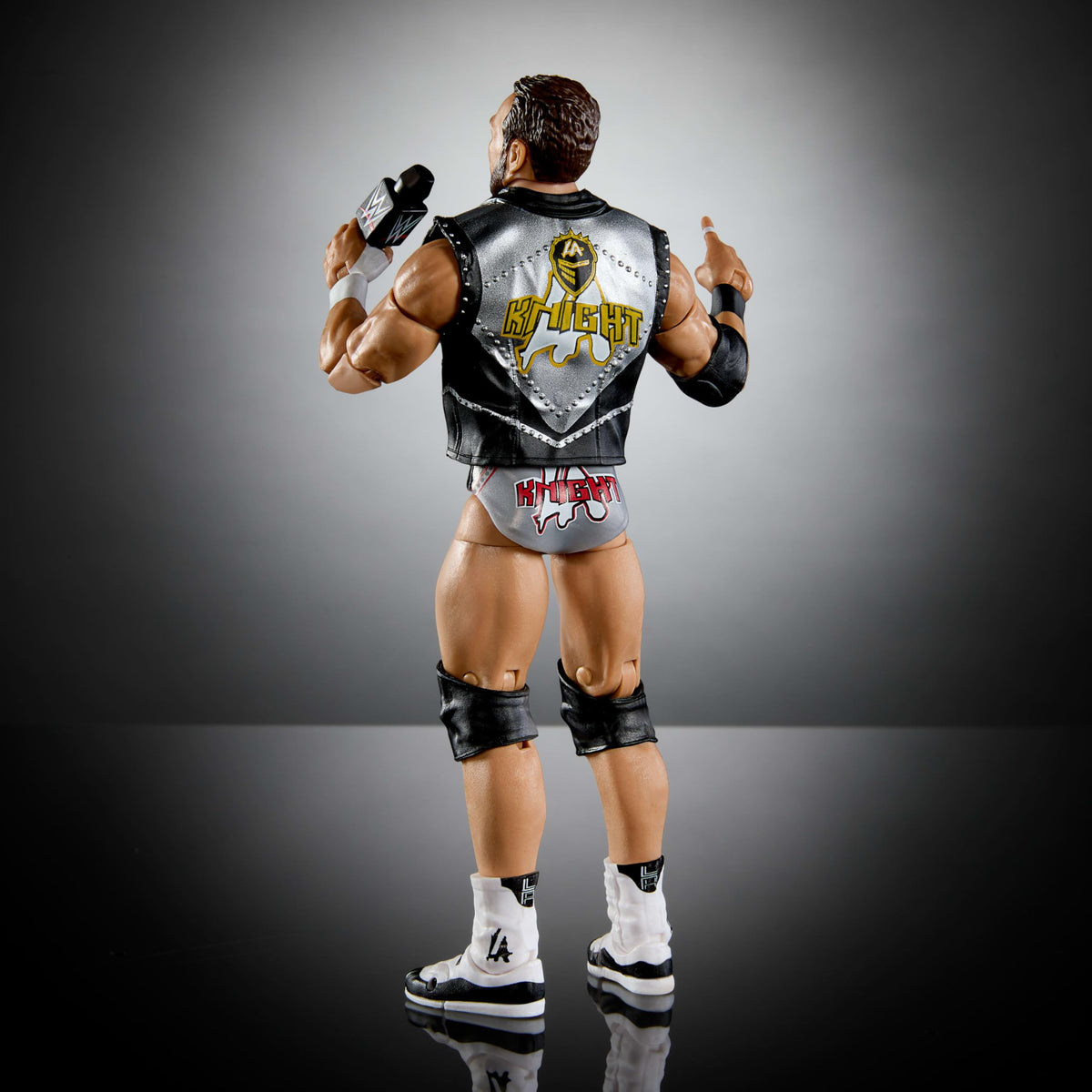 Mattel WWE Ultimate Edition LA Knight 30+ articulation supports dynamic posing.