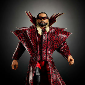 Mattel WWE Ultimate Edition ring gear accessories to recreate signature entrances.