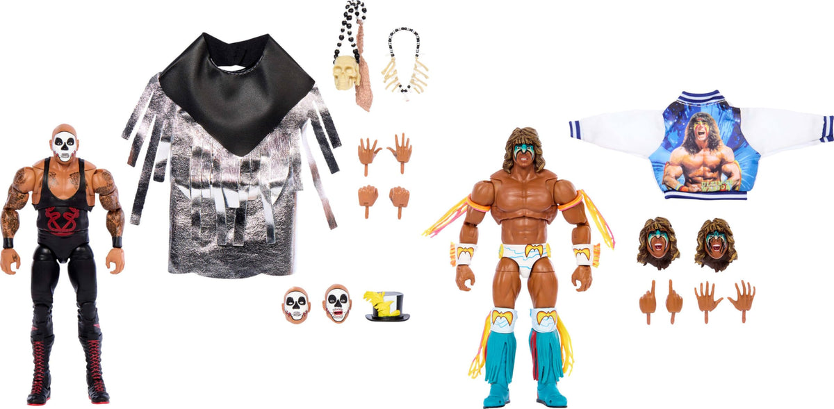 Mattel WWE Ultimate Edition Warrior figure in dynamic pose for display and play.