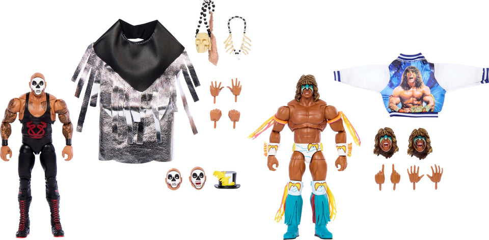 Mattel WWE Ultimate Edition Warrior figure in dynamic pose for display and play.