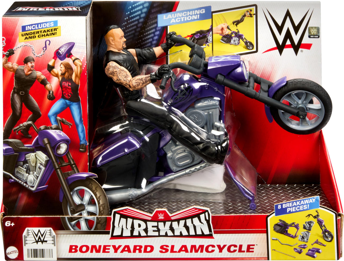 Mattel WWE Undertaker figure ready for dramatic battles.