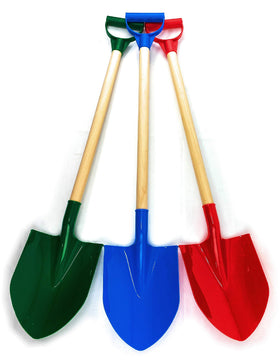 Matty's Toy Stop 31-inch wooden sand shovels bundle ready for beach play.