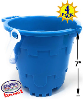 Matty's Toy Stop yellow bucket promotes bright family beach play.