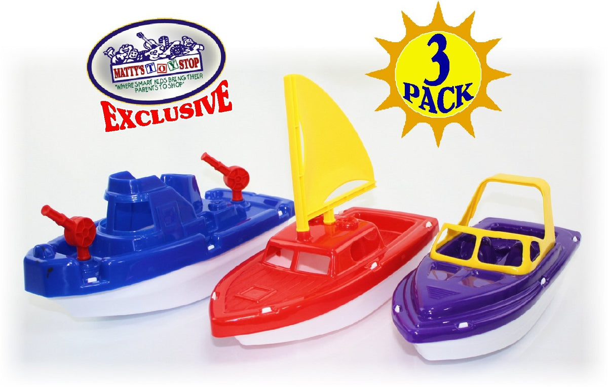 Matty's Toy Stop boat set snaps together for fast, durable assembly