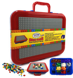 Matty's Toy Stop Brik-Kase 2-GO case with lid, portable brick storage.