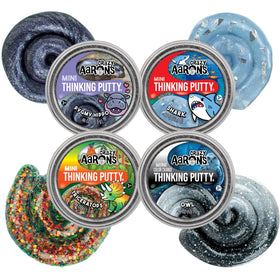 Matty's Toy Stop Crazy Aaron's Mini Putty Animal pygmy hippo close-up with colorful mix-ins for tactile play