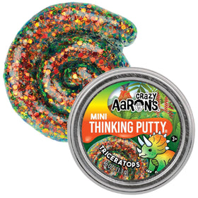 Matty's Toy Stop Crazy Aaron's Mini Putty Animal triceratops close-up showing textured detail