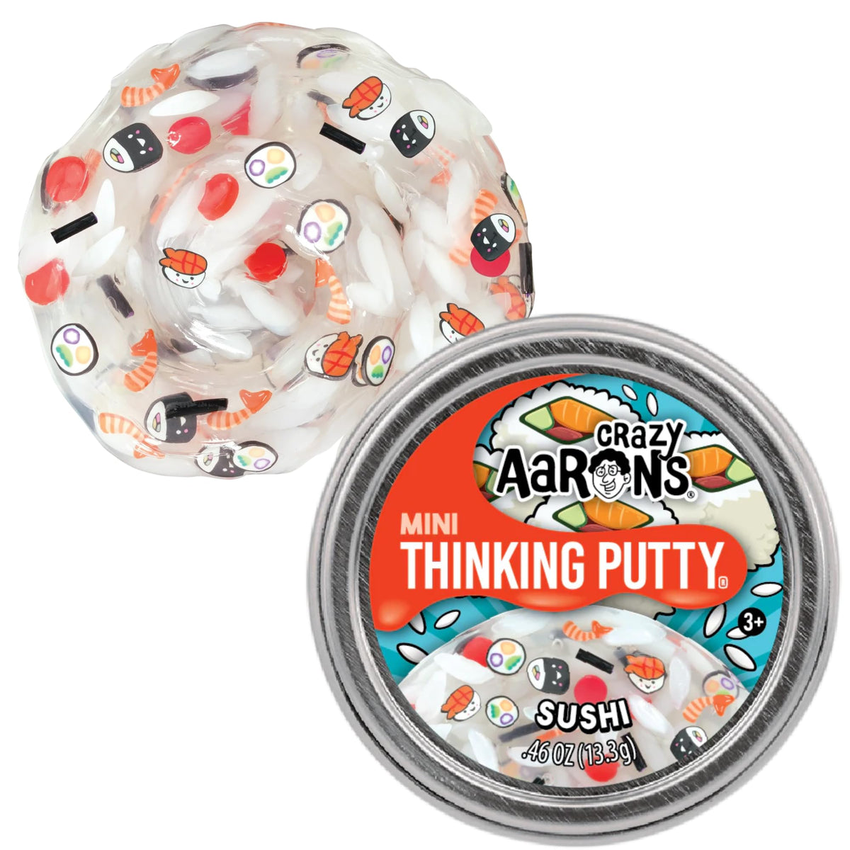 Matty's Toy Stop Crazy Aaron’s sushi tin with textures for tactile exploration