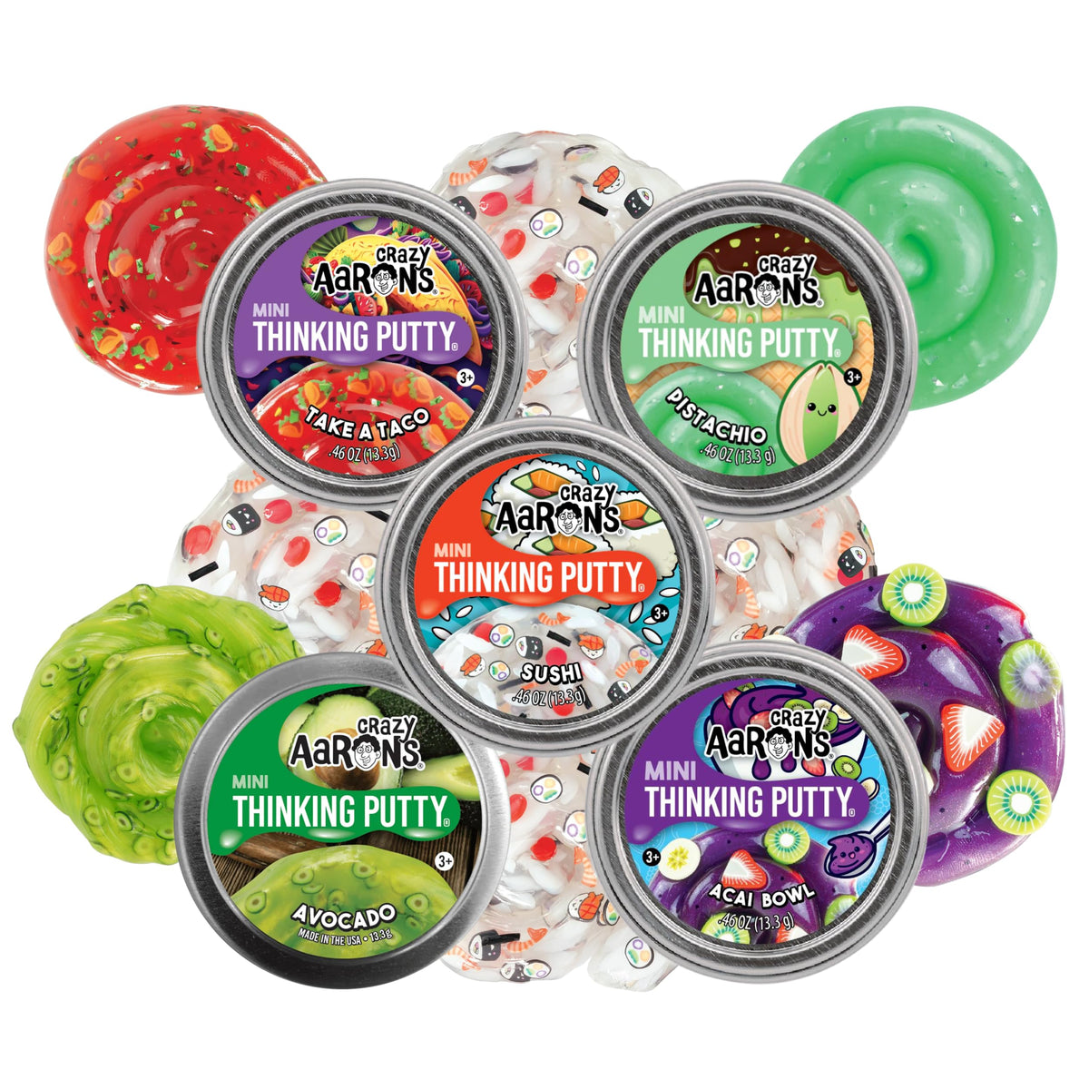 Matty's Toy Stop Crazy Aaron’s mini putty taco tin for on-the-go sensory play