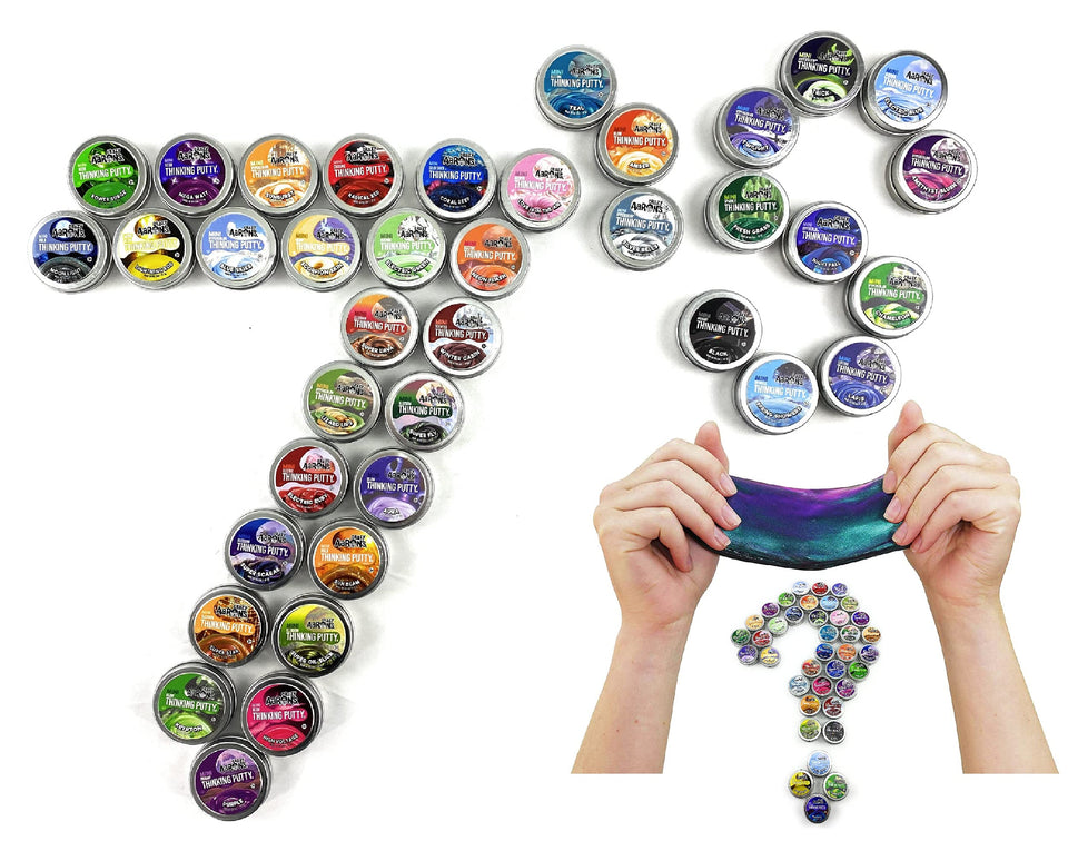 Matty's Toy Stop Crazy Aaron's Putty Mini Tins Lucky 7—vibrant colors for hands-on sensory play.