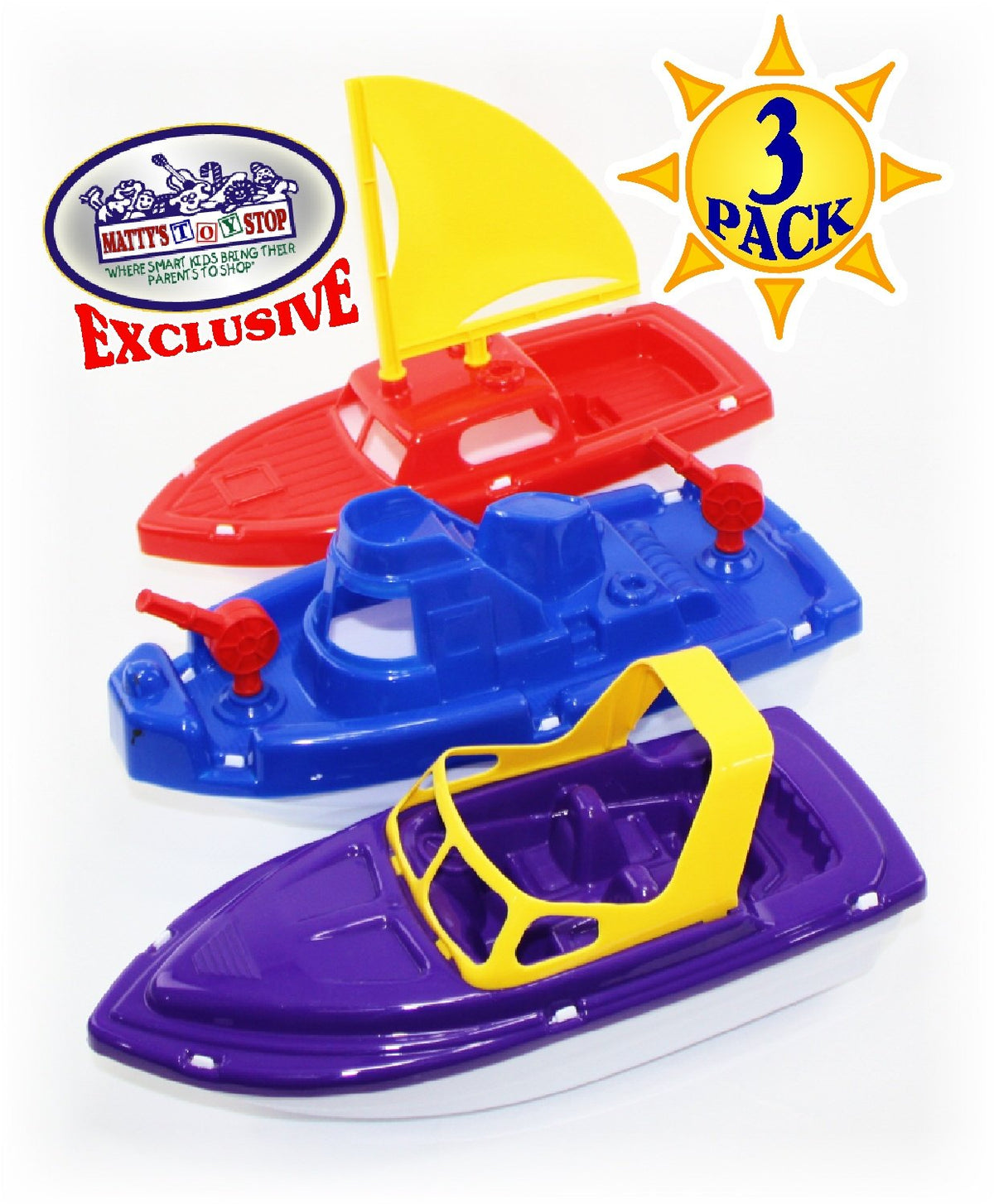 Matty's Toy Stop fireboat blue ideal for water table adventures and pretend rescues