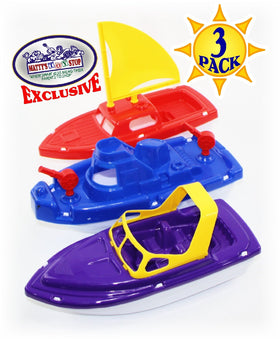 Matty's Toy Stop fireboat blue ideal for water table adventures and pretend rescues