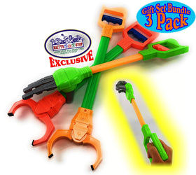 Matty's Toy Stop Gift Set Bundle includes three grabbers for play.