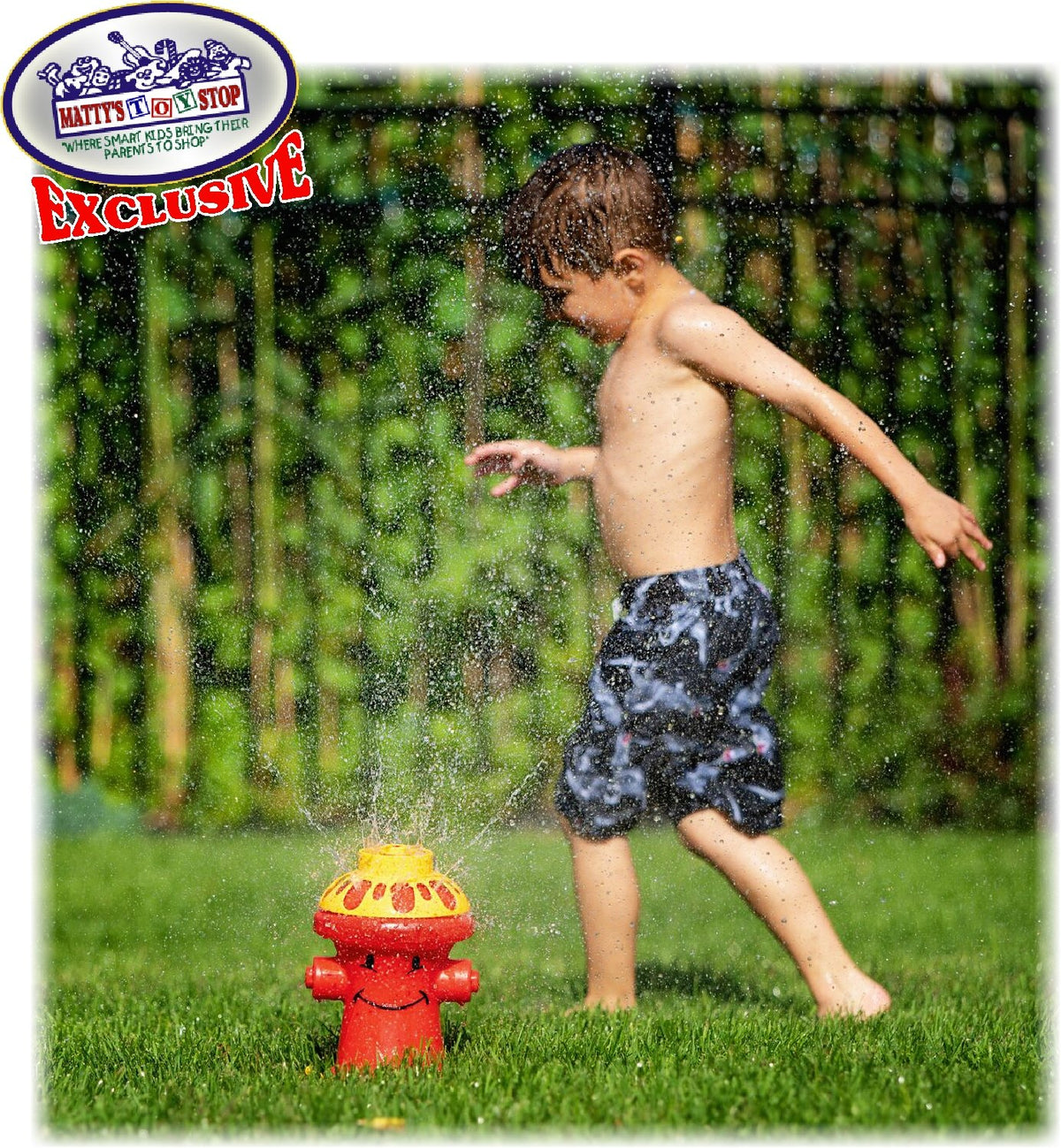 Gift-ready Henry Hydrant sprinkler for hot days