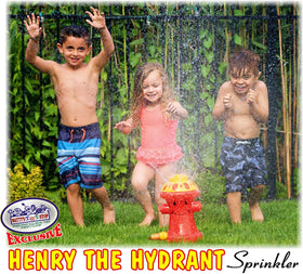 Henry Hydrant sprinkler spinning water arc for outdoor play