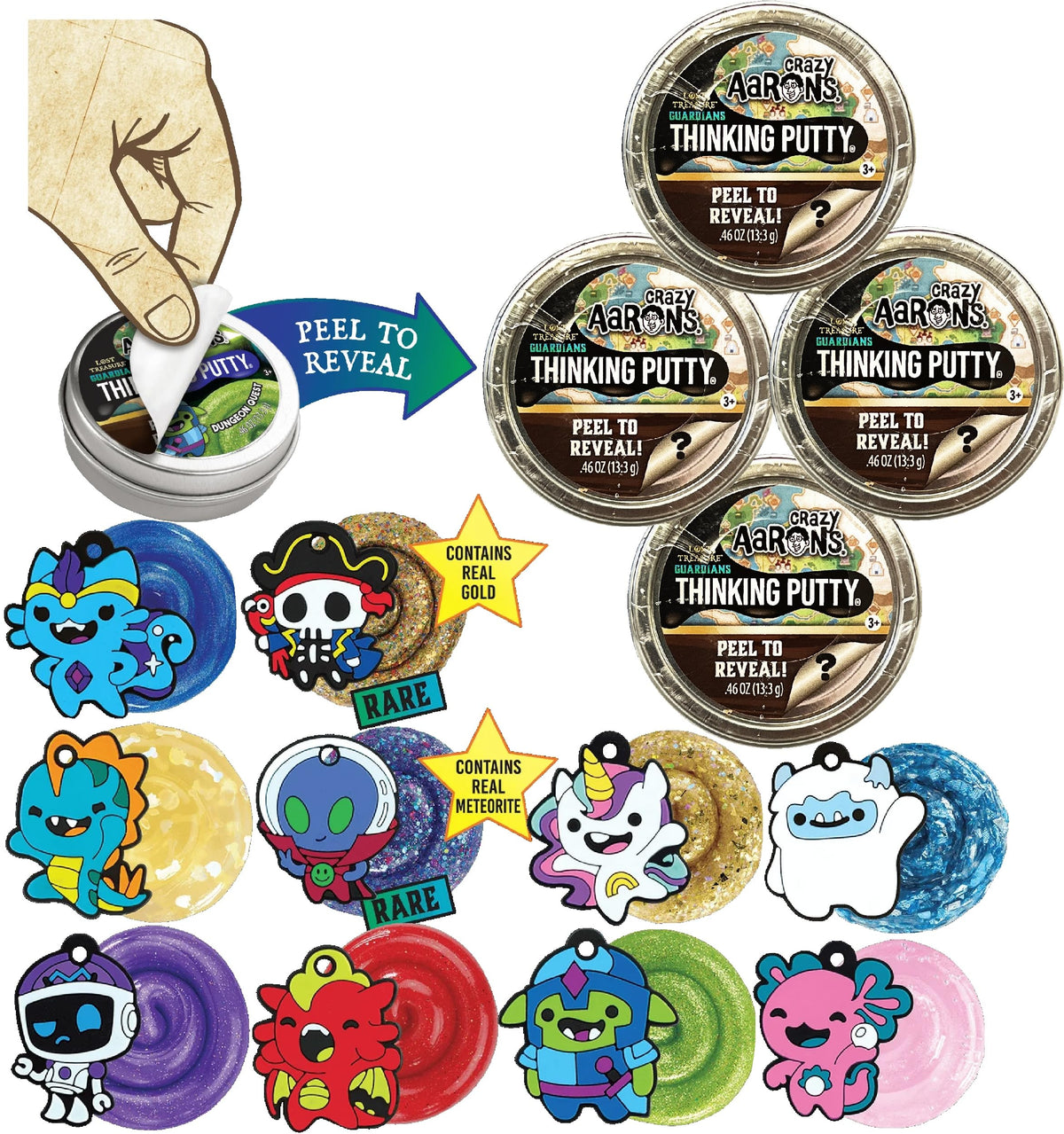 Matty's Toy Stop Lost Treasure Guardians mini tin with putty and charm for imaginative play