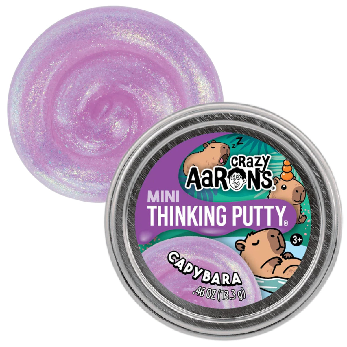 Matty's Toy Stop Blobfish mini putty tin with pearly pink swirl for tactile exploration