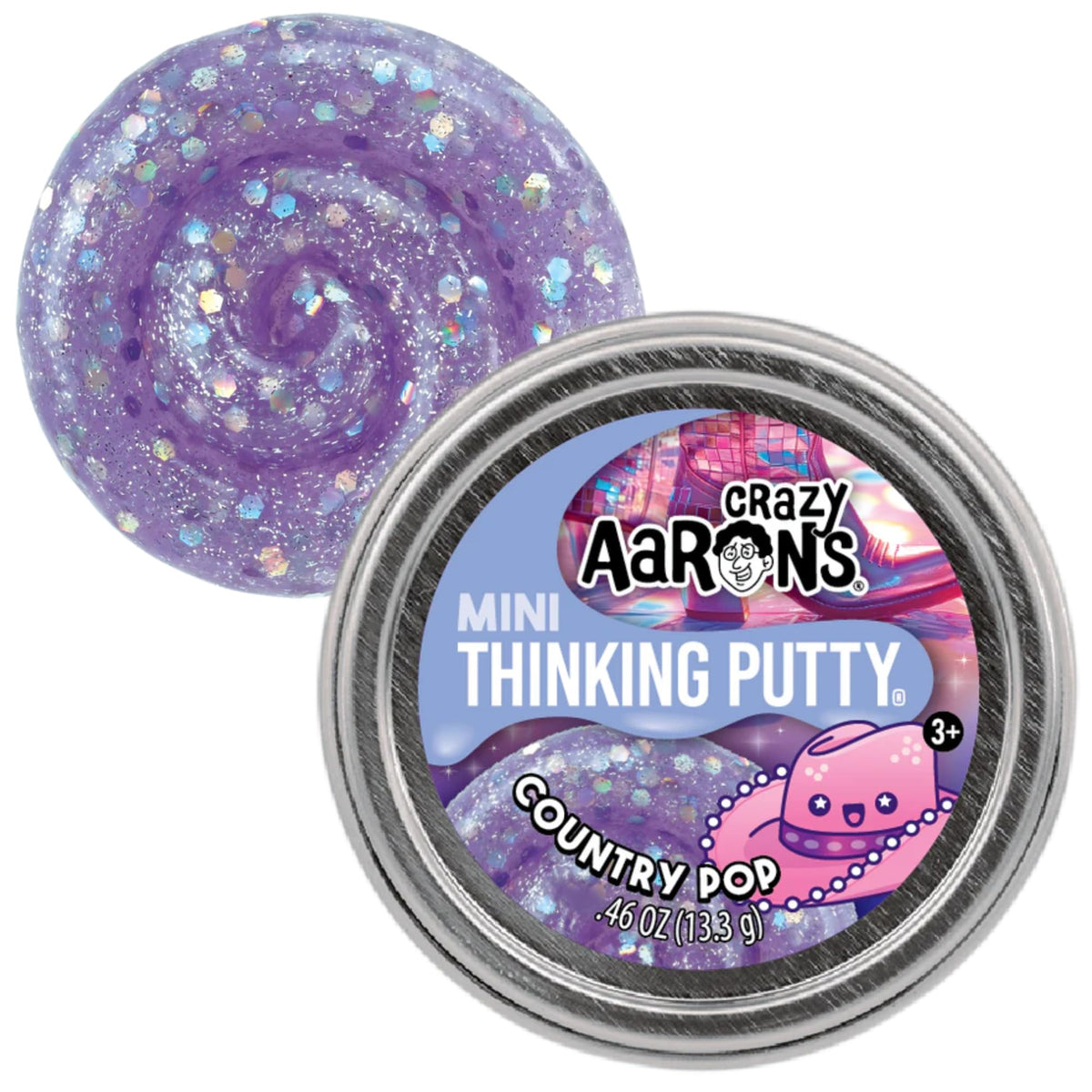 Matty's Toy Stop packaging shot of the three mini putty tins set
