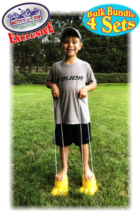Matty's Toy Stop Monster Feet bundle image showing 8 stilts for group fun