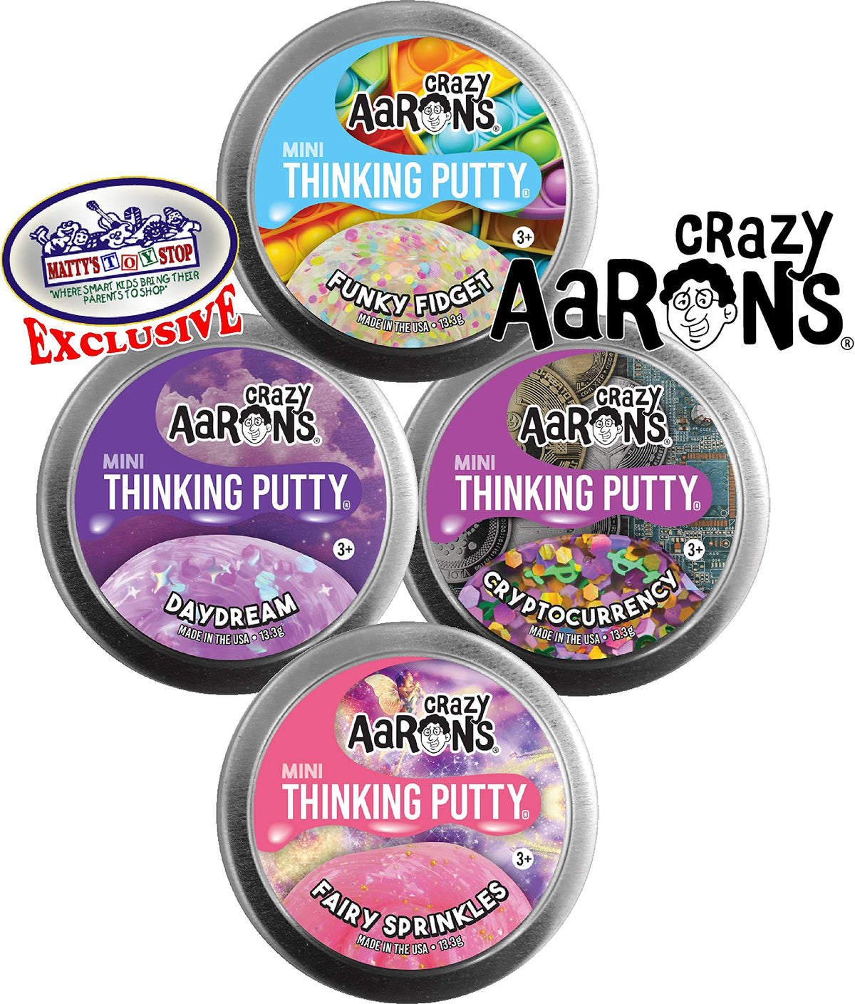 Matty's Toy Stop Fairy Sprinkles mini tin adds magical stretch and creative expression.