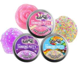 Matty's Toy Stop Crazy Aaron's Putty Mini Tin Funky Fidget for tactile focus and creative play.