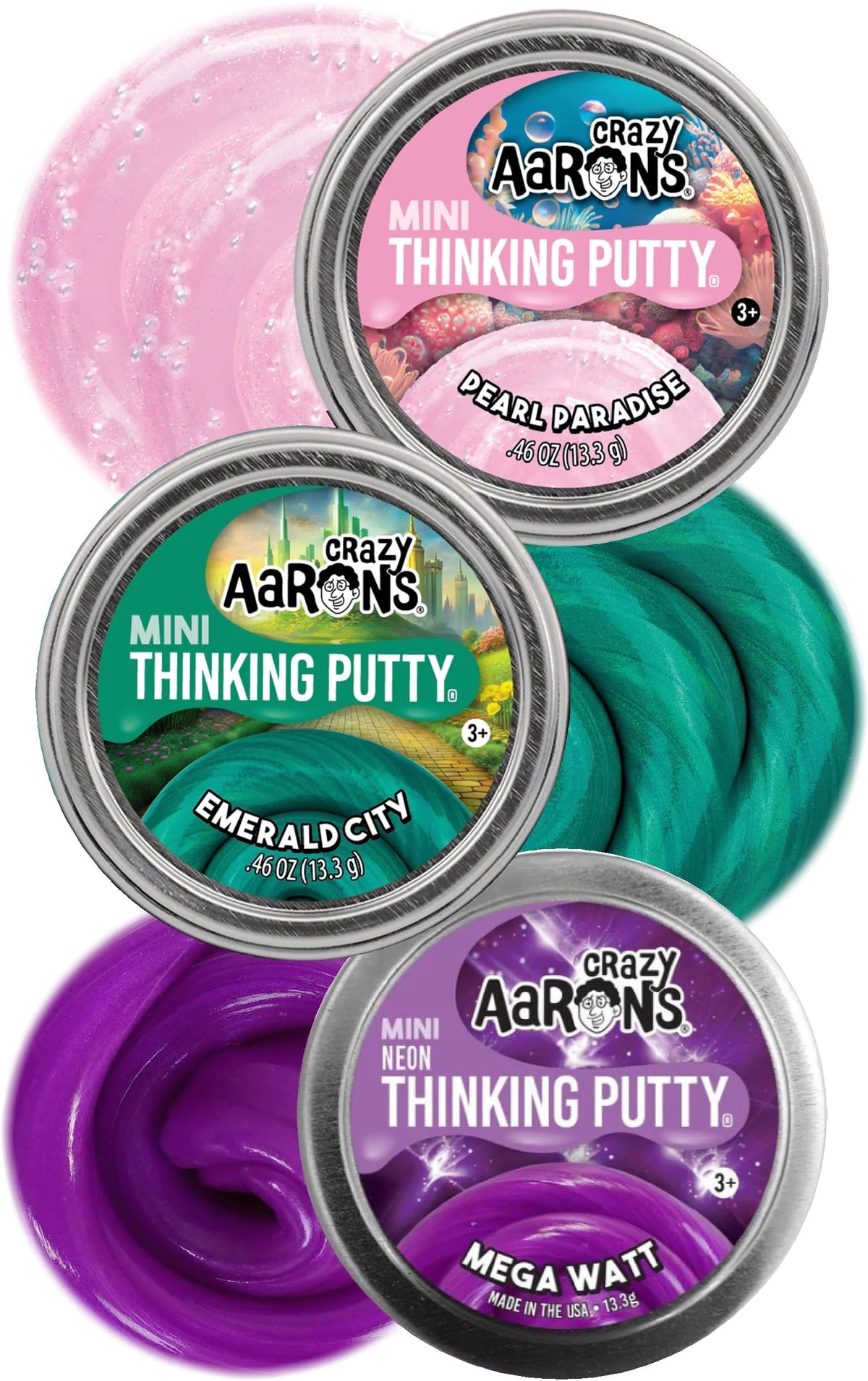 Matty's Toy Stop Putty Mini Tin Pearl Paradise with shimmering color for tactile play