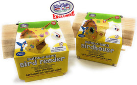 Removable top on Matty's Toy Stop birdhouse for easy cleaning and refilling.