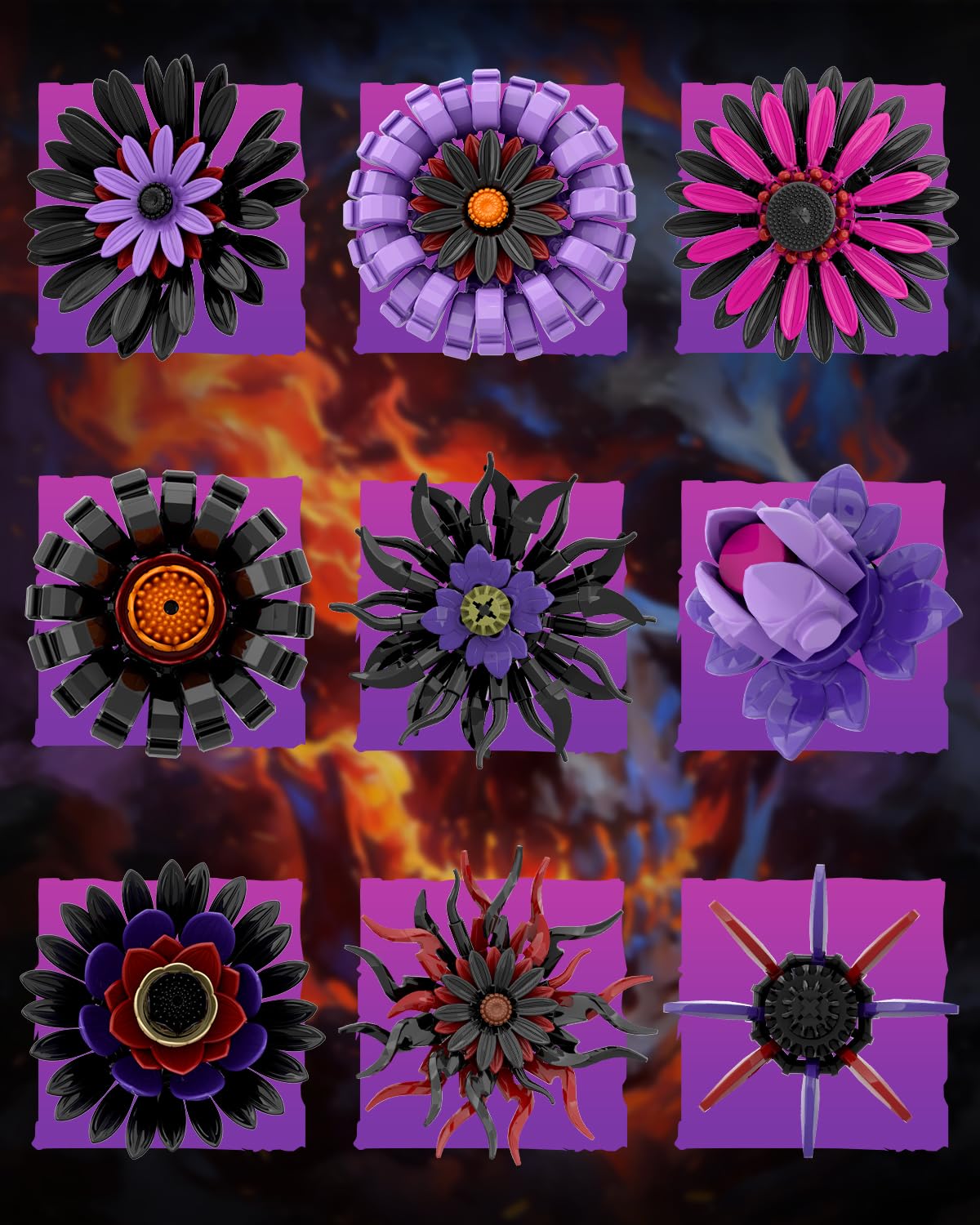 Mavo Brix gothic sunflowers home decor display provides a bold focal point.