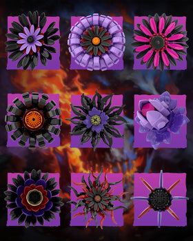 Mavo Brix gothic sunflowers home decor display provides a bold focal point.